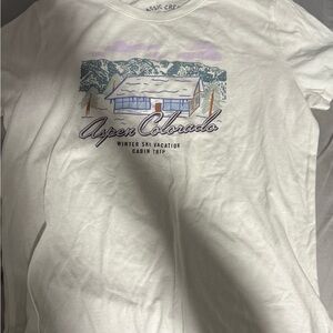 Aeropostale White Graphic Tee